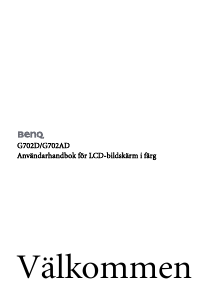 Bruksanvisning BenQ G702AD LCD skärm