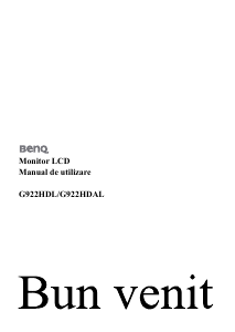 Manual BenQ G922HDL Monitor LCD