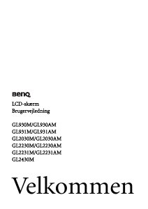 Brugsanvisning BenQ GL2030M LCD-skærm