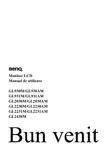 Manual BenQ GL2030M Monitor LCD