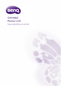 Priročnik BenQ GW2406Z LCD-zaslon