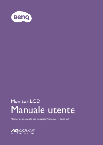 Manuale BenQ SW2401PT Monitor LCD