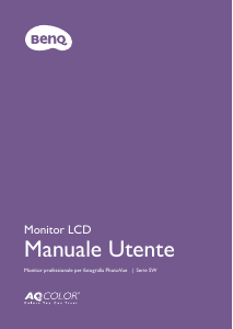 Manuale BenQ SW270C Monitor LCD