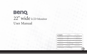 Manual BenQ T221WA LCD Monitor