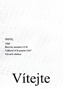 Manuál BenQ T505 LCD monitor
