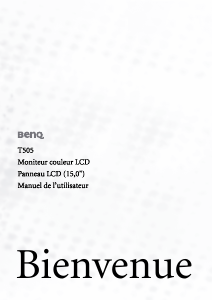Mode d’emploi BenQ T505 Moniteur LCD