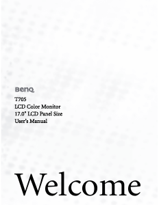 Handleiding BenQ T705 LCD monitor