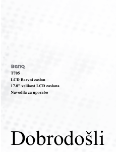 Priročnik BenQ T705 LCD-zaslon