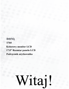 Instrukcja BenQ T705 Monitor LCD