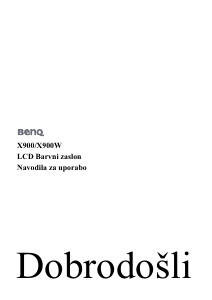 Priročnik BenQ X900 LCD-zaslon