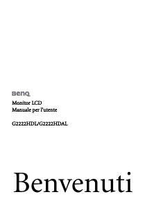 Manuale BenQ G2222HDL Monitor LED