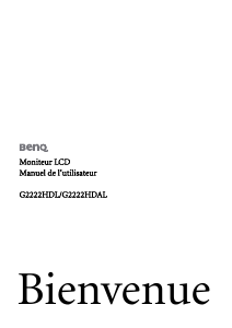 Mode d’emploi BenQ G2222HDL Moniteur LED