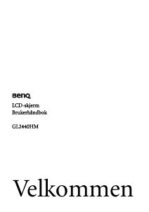 Bruksanvisning BenQ GL2440HM LED-skjerm