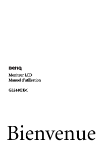 Mode d’emploi BenQ GL2440HM Moniteur LED