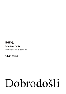 Priročnik BenQ GL2440HM LED-zaslon