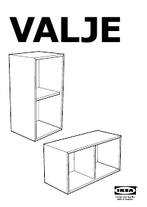 Εγχειρίδιο IKEA VALJE (68x30x35) Ντουλάπα