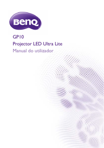 Manual BenQ GP10 Projetor
