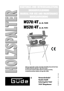 Manual Güde W520/4T Wood Splitter