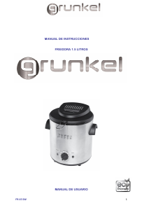 Manual de uso Grunkel FR-15 SW Freidora