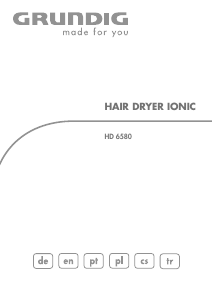 Bedienungsanleitung Grundig HD 6580 Haartrockner