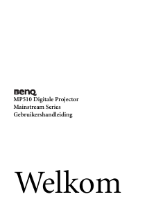 Handleiding BenQ MP510 Beamer