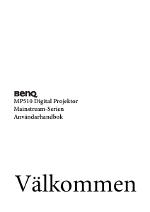 Bruksanvisning BenQ MP510 Projektor