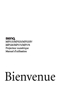 Mode d’emploi BenQ MP525P Projecteur