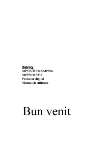 Manual BenQ MP575 Proiector
