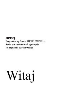 Instrukcja BenQ MP611C Projektor