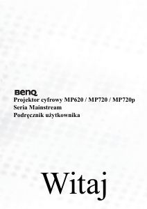 Instrukcja BenQ MP720P Projektor