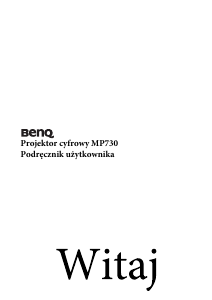 Instrukcja BenQ MP730 Projektor