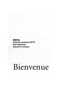 Mode d’emploi BenQ MP770 Projecteur
