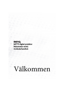 Bruksanvisning BenQ MP770 Projektor