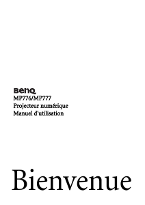 Mode d’emploi BenQ MP777 Projecteur