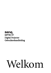 Handleiding BenQ MP782 ST Beamer