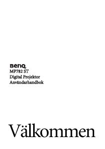 Bruksanvisning BenQ MP782 ST Projektor