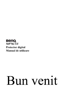 Manual BenQ MP782 ST Proiector
