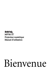 Mode d’emploi BenQ MP782 ST Projecteur