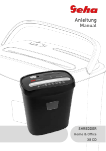 Manual de uso Geha Home and Office X8CD Destructora