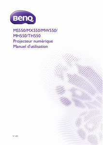 Mode d’emploi BenQ MW550 Projecteur