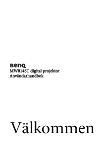 Bruksanvisning BenQ MW814ST Projektor