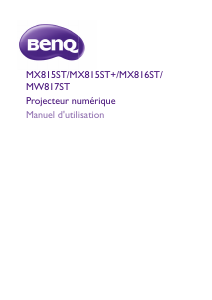Mode d’emploi BenQ MW817ST Projecteur
