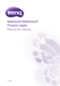 Manual BenQ MW843UST Proiector