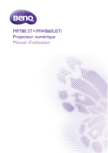 Mode d’emploi BenQ MW860USTi Projecteur