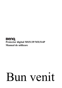 Manual BenQ MX514P Proiector