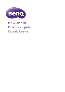 Manuale BenQ MX520 Proiettore