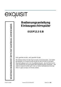 Bedienungsanleitung Für Exquisit Geschirrspüler