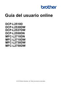 Manual de uso Brother MFC-L2750DW Impresora multifunción