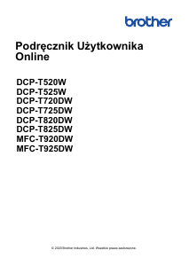 Instrukcja Brother DCP-T525W Drukarka wielofunkcyjna