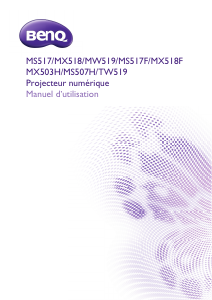 Mode d’emploi BenQ TW519 Projecteur